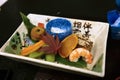 Traditional Japanese kaiseki-style dinner Royalty Free Stock Photo