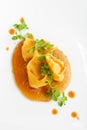 Fine dining, Lamb ragu ravioli Royalty Free Stock Photo