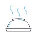 fine dining line icon, outline symbol, vector illustration, concept sign