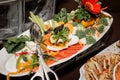 Fine Dining Restaurant Dinner Salad Buffet Royalty Free Stock Photo