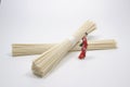 a Fine dried noodles with the japanese figure Royalty Free Stock Photo
