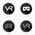 Fine Flat Icon With VR Logo