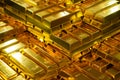 Fine Gold Bars In Bank Vault Royalty Free Stock Photo