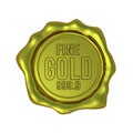 Fine Gold 999.9 - Isolated Royalty Free Stock Photo