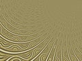 Fine gold modern abstract fractal art. Background illustration with a distorted detailed pattern resembing a filigree. Creative gr