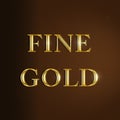 Fine gold text