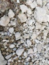 fine gravel on the ground gray texture garden path Royalty Free Stock Photo