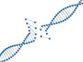 Fine image 3d of broken dna illustration