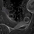 Fine line designed minimalistic repeating pattern projected.