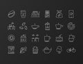 Fine line icon set design