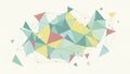Fine lines connect triangular nodes forming a network like structure Royalty Free Stock Photo