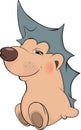 Small hedgehog. Cartoon Royalty Free Stock Photo