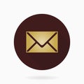 Fine Mail Flat Icon Royalty Free Stock Photo
