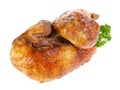 Fine Meat - Half Grilled Chicken on white Background on white Background Royalty Free Stock Photo