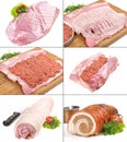 Fine Meat - Pork Belly Joint - Boned, Filled, Rolled and Roasted Royalty Free Stock Photo