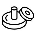 Fine motor circle icon outline vector. Game therapy