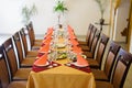 Fine restaurant dinner table place setting Royalty Free Stock Photo