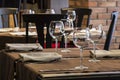 Fine restaurant dinner table place setting