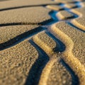 Fine sand forms intricate curving patterns resembling natural Royalty Free Stock Photo