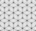 Seamless japanese pattern shoji kumiko in black lines.Diamonds grid