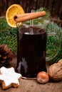 Fine served mulled wine Royalty Free Stock Photo