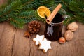 Fine served mulled wine Royalty Free Stock Photo