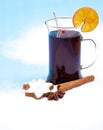 Fine served mulled wine Royalty Free Stock Photo