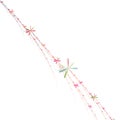 Fine soft floral chain on white