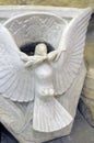 Fine stone carving of a dove in the crypt of Abbaye St-Victor, Marseille, Bouches-du-Rhone, Provence-Alpes-Cote d`Azur Royalty Free Stock Photo