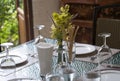 Fine table setting in restaurant Royalty Free Stock Photo