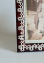 Fine Thread Tatted Edging Picture Frame Royalty Free Stock Photo