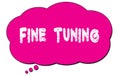 FINE TUNING text written on a pink thought bubble