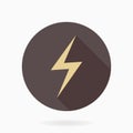 Fine Vector lightningFlat Icon With Lightning Royalty Free Stock Photo