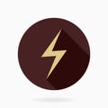 Fine Vector lightningFlat Icon With Lightning Royalty Free Stock Photo