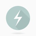 Fine Vector lightningFlat Icon With Lightning Royalty Free Stock Photo
