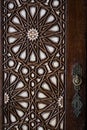 Fine woodwork on landmark building in Cairo Royalty Free Stock Photo