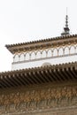 Finely chiseled and decorated wall of the Alcazar Seville building Royalty Free Stock Photo