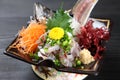 Finely chopped horse mackerel sashimi Royalty Free Stock Photo