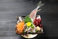 Finely chopped horse mackerel sashimi Royalty Free Stock Photo