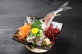 Finely chopped horse mackerel sashimi Royalty Free Stock Photo