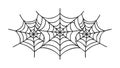 Fine Detail Spider Web Vector Illustration, Nature Art, vector design Generative AI Royalty Free Stock Photo