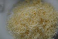 finely grated cheese close-up in a bowl Royalty Free Stock Photo