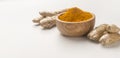 Finely ground dry Turmeric Curcuma longa Linn powder