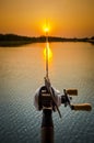 Finesse bass fishing by soft bait Royalty Free Stock Photo