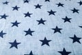 The finest blue cotton fabric with star pattern