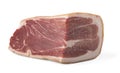 The finest prosciutto on white background Royalty Free Stock Photo