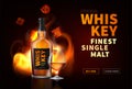 Finest Whiskey Realistic Banner