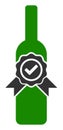 Flat Vector Finest Wine Icon