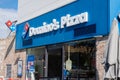 Finestrat, Spain - March 2, 2023: Domino's pizza restaurant in Finestrat-Benidorm. Domino's pizza is an American