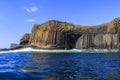 Fingal's cave with basalt columns at staffa island in scotland Royalty Free Stock Photo